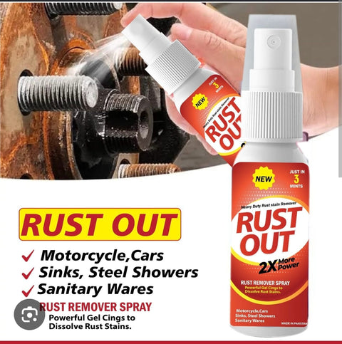 Rust Out Rust Remover Spray | Heavy-Duty Rust & Stain Cleaner for Metal Surfaces